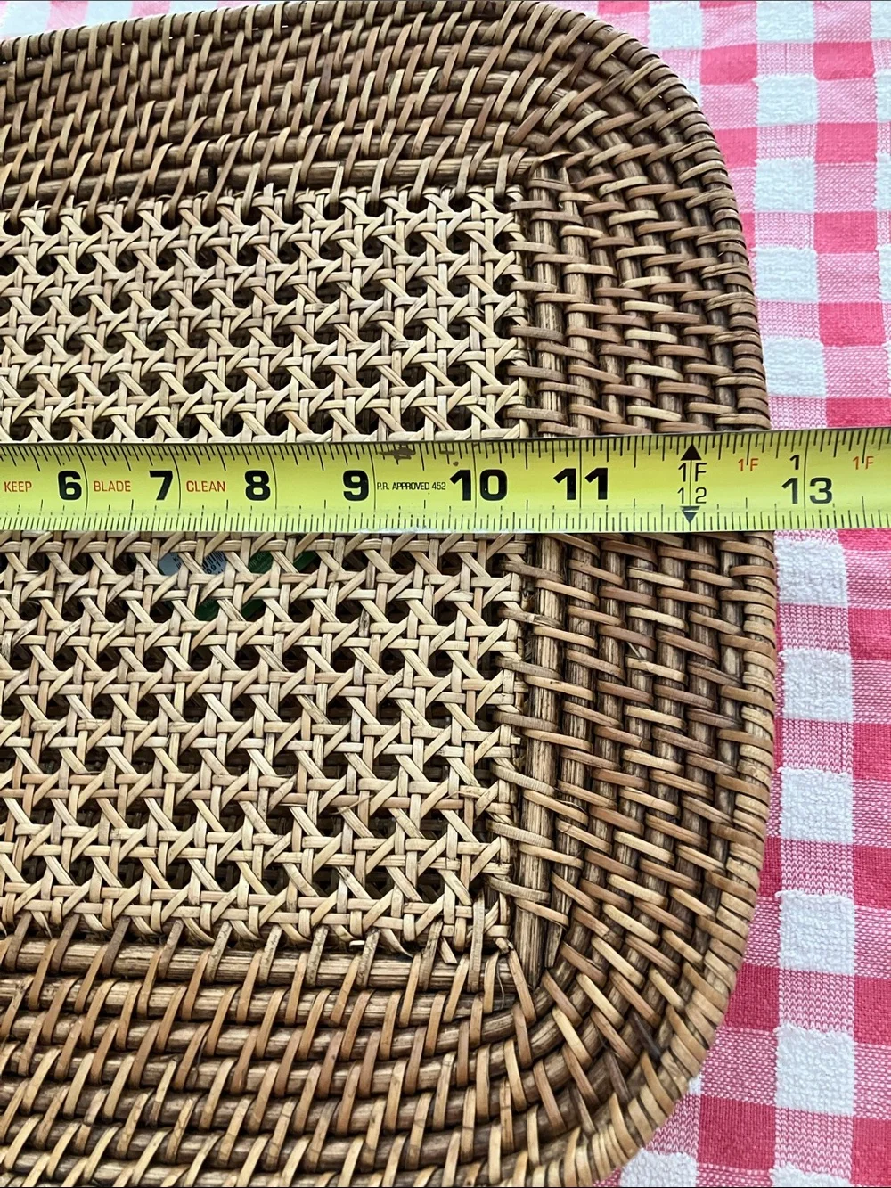 NWT SUMMER LIVING Natural Woven Rattan Charger Plates, Set of 6